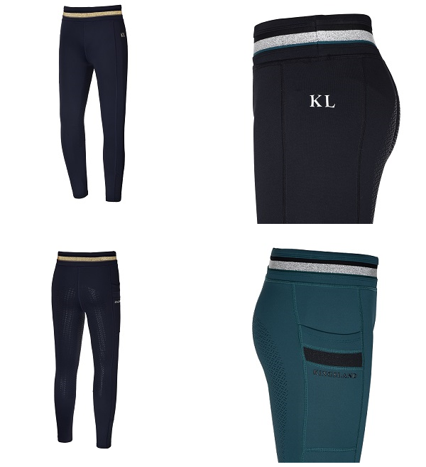 LEGGINGS KINGSLAND SPARKLING GIRLS FULL GRIP WINTER Pantaloni Junior 